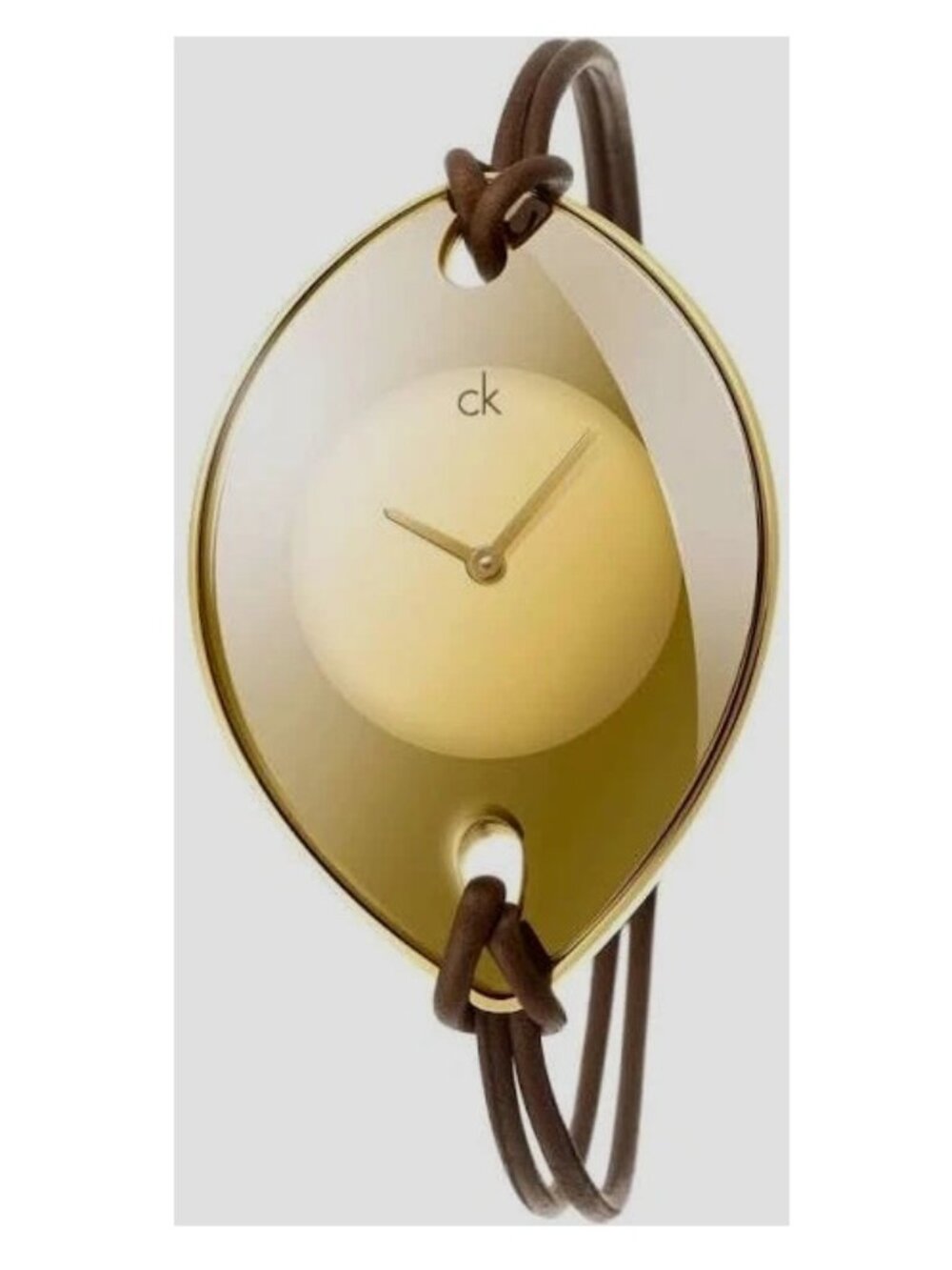 โจNEW! Luxe Calvin Klein Suspension Bronze Dial Women's Watch Swiss Quartz K33235